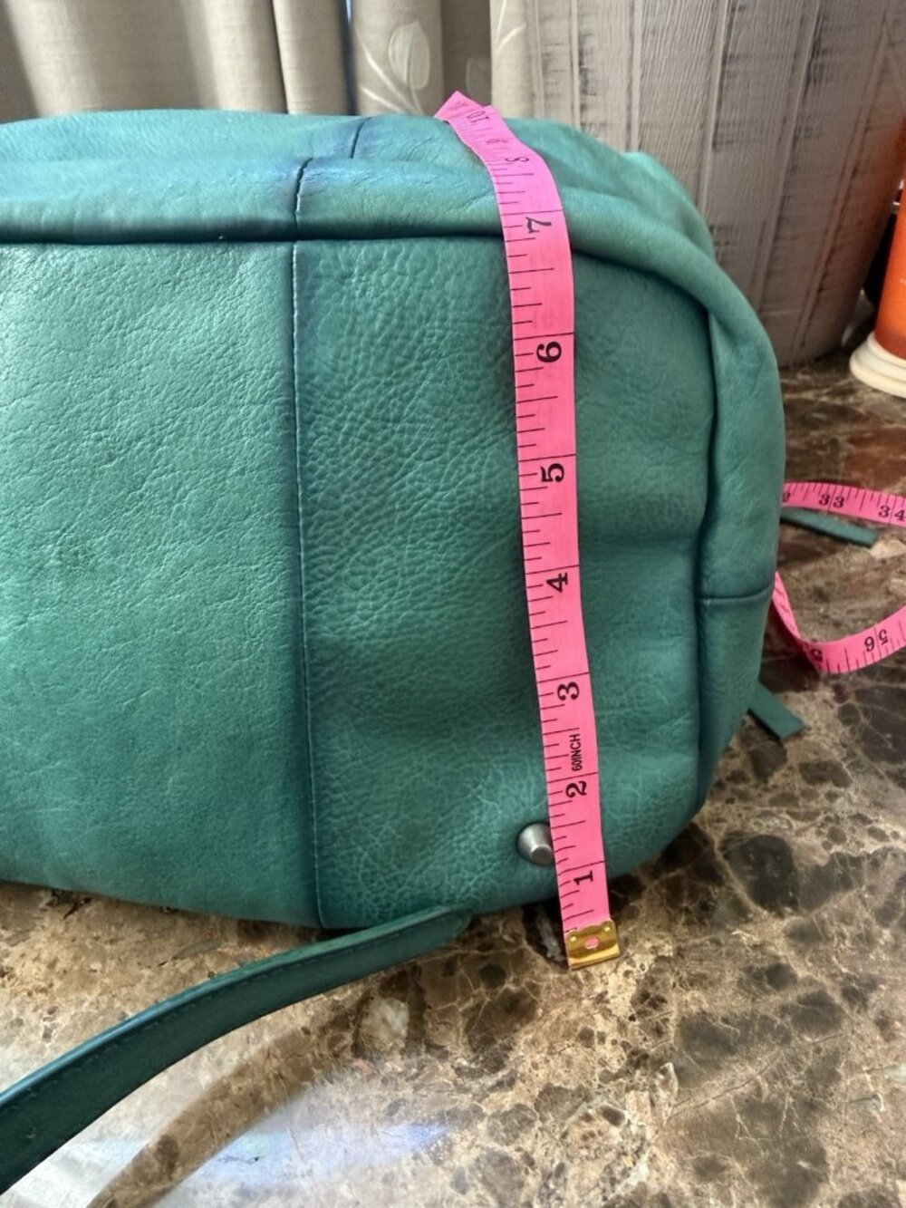 Free People We The Free Emerson Tote Bag Wash Greenery Leather NWT - Picture 9 of 11